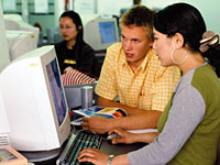 students and computer