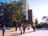 Students walking