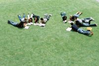 Students on Quad Lawn 